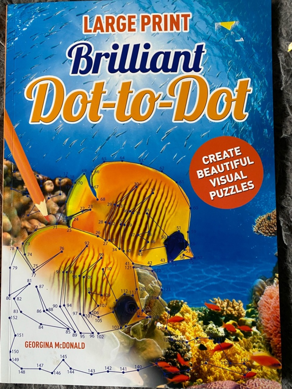 Dot to dot large print book puzzle